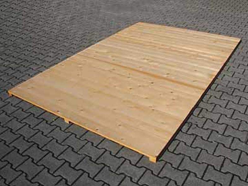 Holzboden für Hundezwinger, naturbelassen, Dickschichtlasur 2,0 x 8,0 m